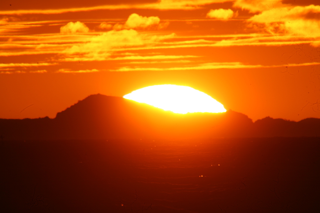 今日の林崎海岸の夕景