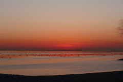 今日の林崎海岸の夕景