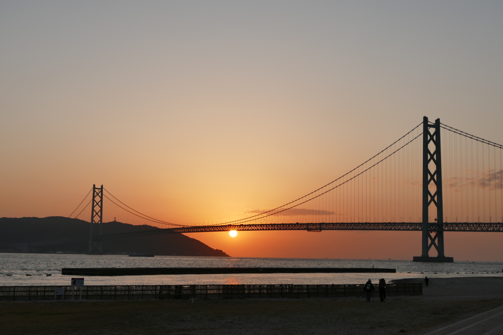 今日の舞子公園の夕景