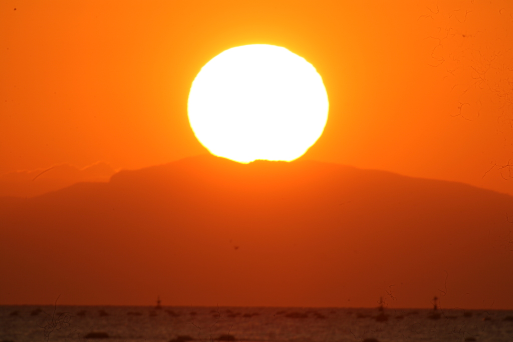 今日の林崎海岸の夕景