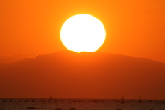 今日の林崎海岸の夕景