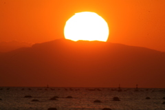今日の林崎海岸の夕景