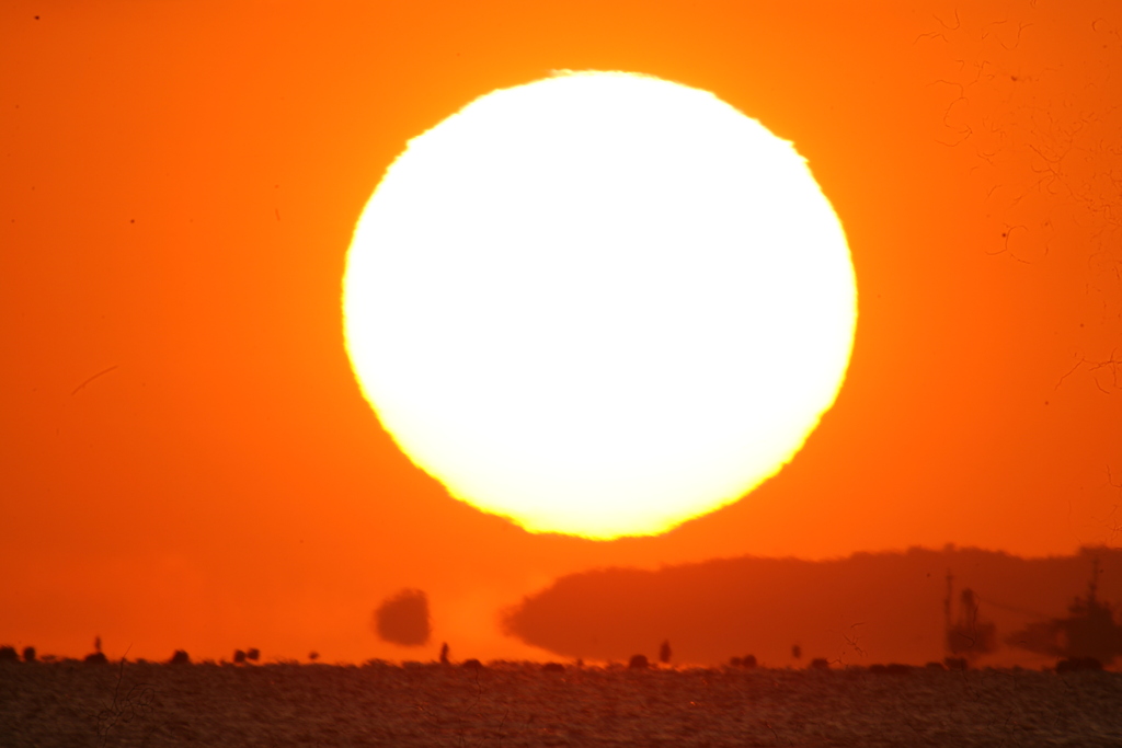 今日の林崎海岸の夕景