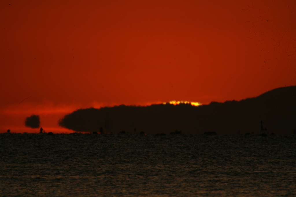 今日の林崎海岸の夕景