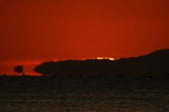 今日の林崎海岸の夕景