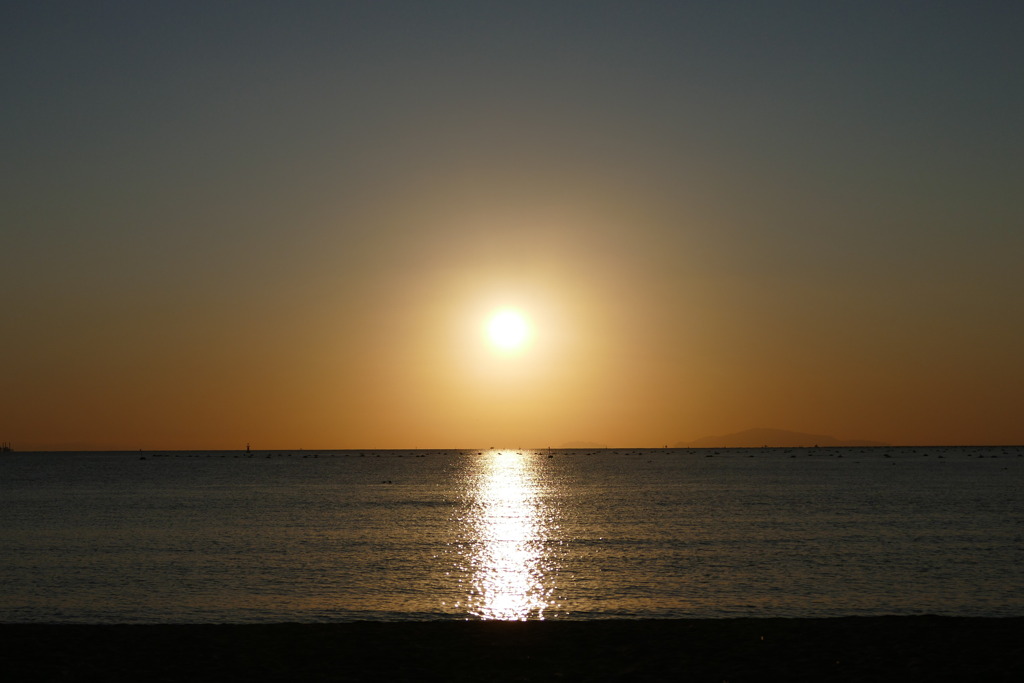 今日の林崎海岸の夕景
