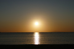 今日の林崎海岸の夕景