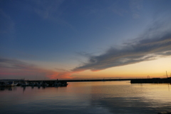 今日の林崎海岸の夕景