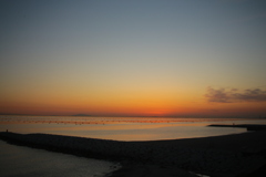 今日の林崎海岸の夕景