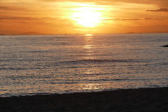 今日の林崎海岸の夕景