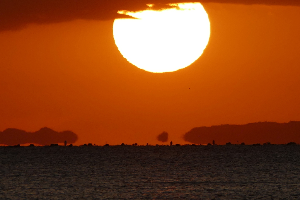 今日の林崎海岸の夕景
