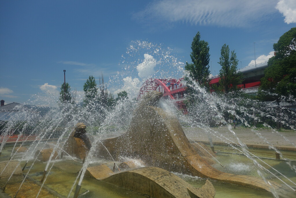 ポートアイランド北公園の噴水