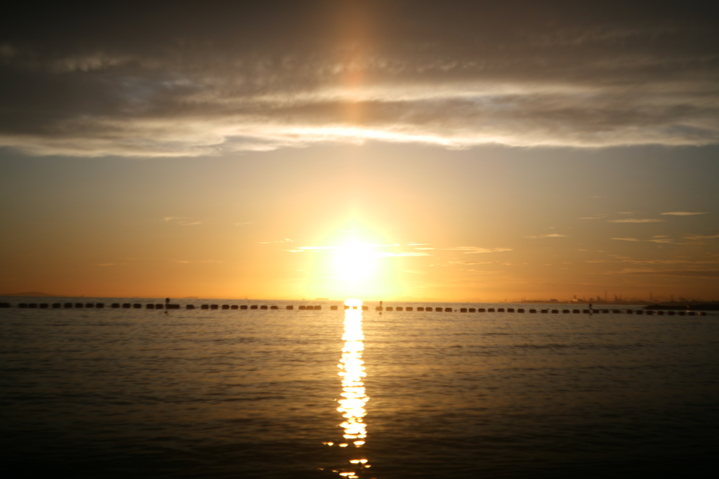 今日の林崎海岸の夕景