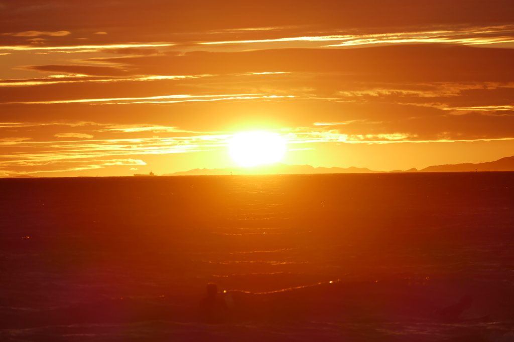 今日の林崎海岸の夕景