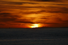 今日の林崎海岸の夕景