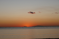 今日の林崎海岸の夕景