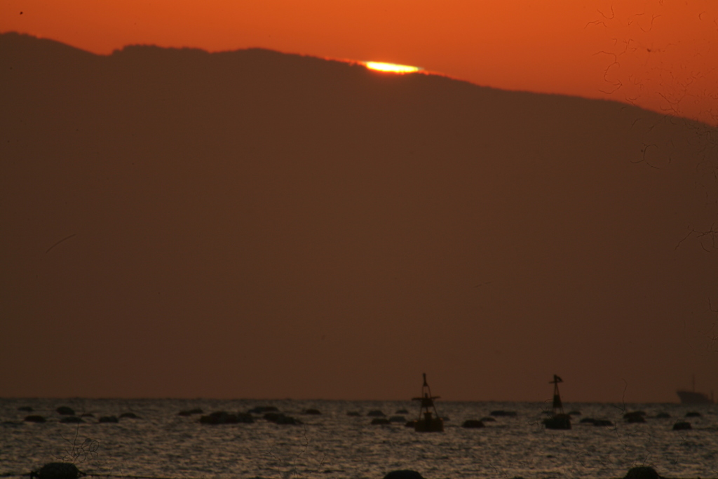 今日の林崎海岸の夕景