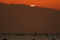 今日の林崎海岸の夕景