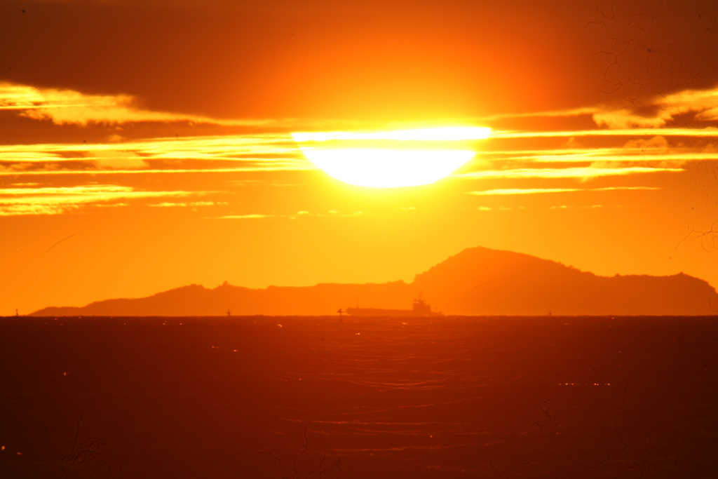 今日の林崎海岸の夕景