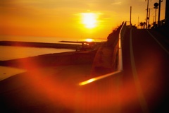 今日の林崎海岸の夕景