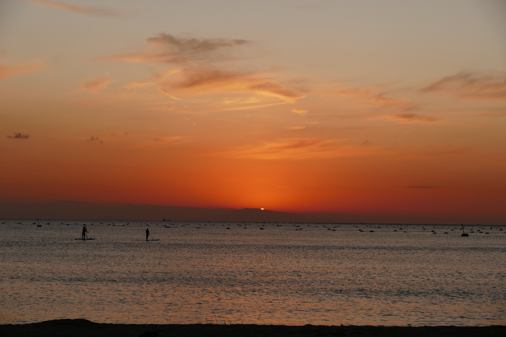 今日の林崎海岸の夕景