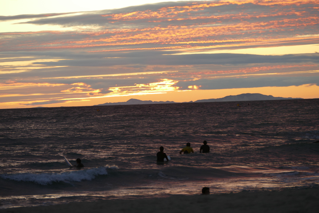 今日の林崎海岸の夕景