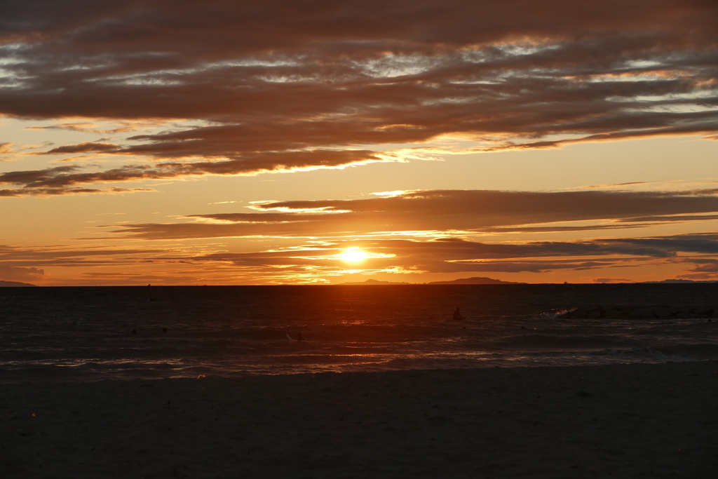 今日の林崎海岸の夕景