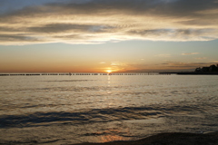 今日の林崎海岸の夕景