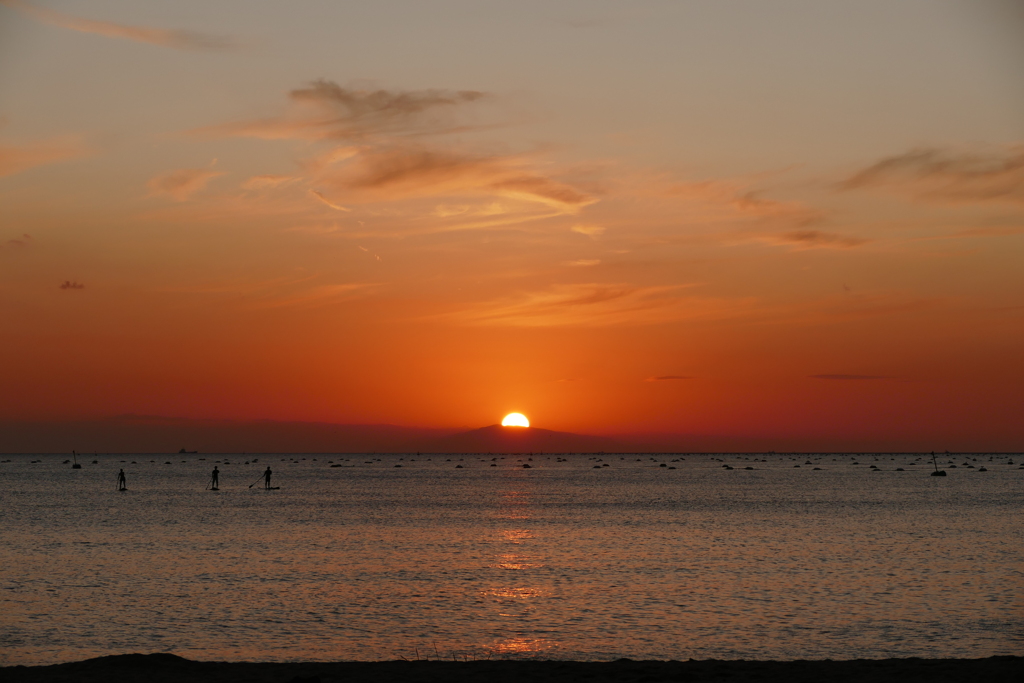 今日の林崎海岸の夕景