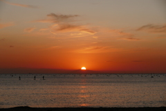 今日の林崎海岸の夕景