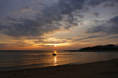 今日の林崎海岸の夕景