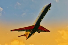 千里川土手の夕景