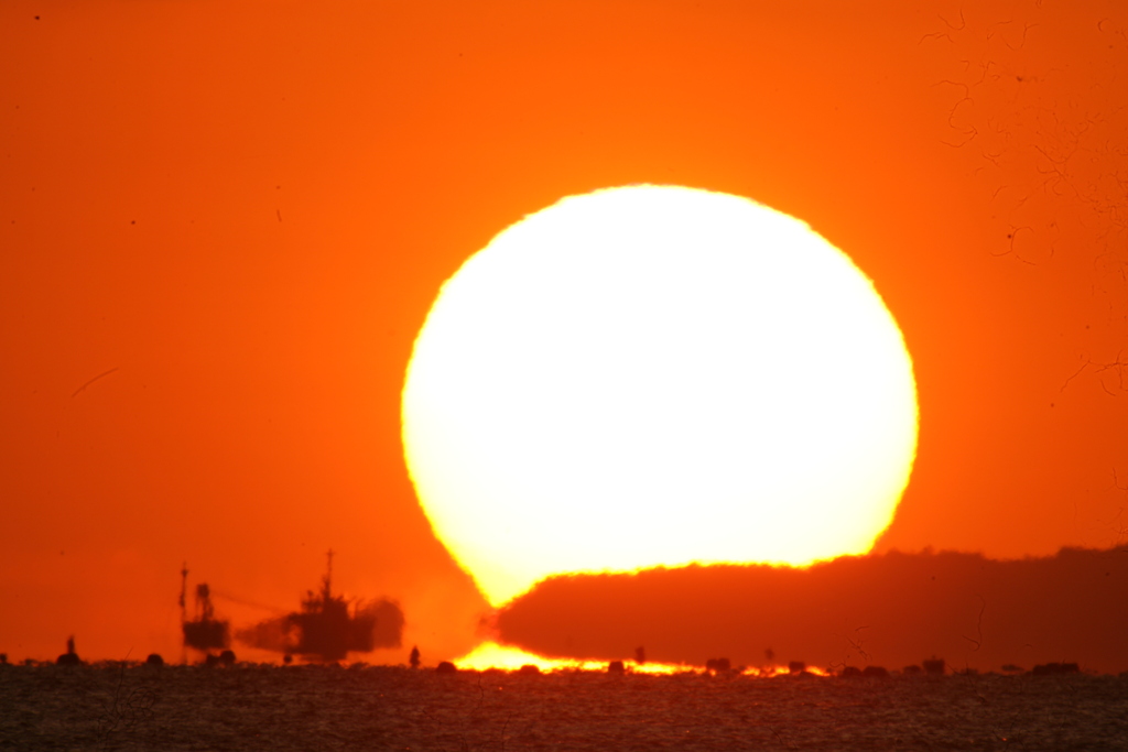 今日の林崎海岸の夕景