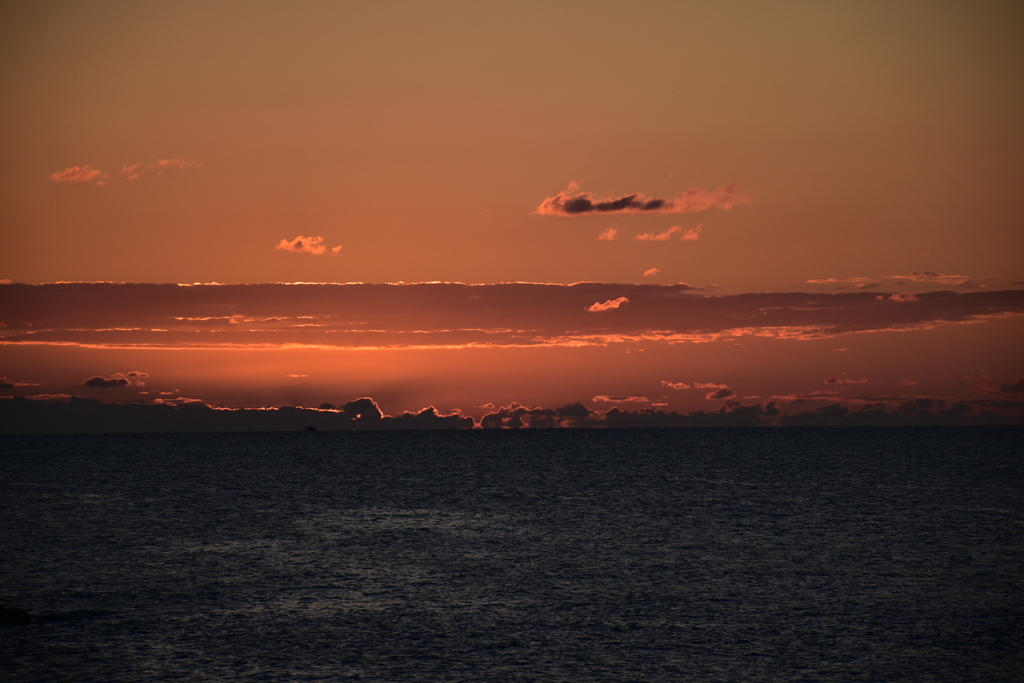 越前海岸から眺める夕焼け