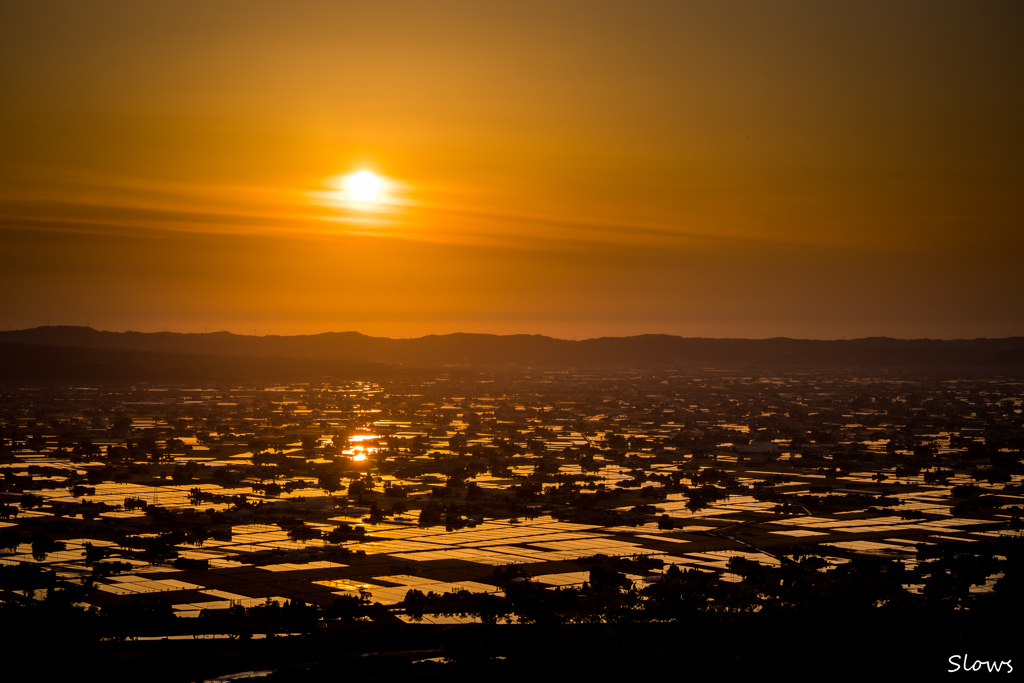 砺波の夕暮れ　その１