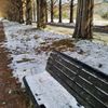 雪のベンチ