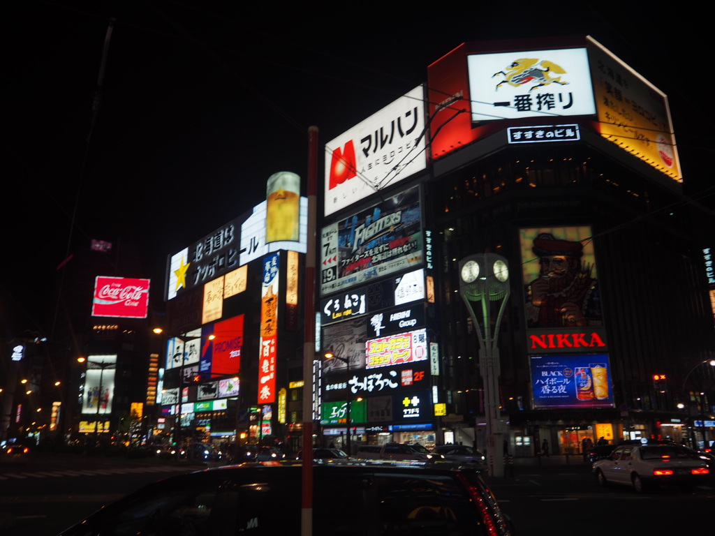 すすきのの夜景