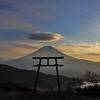 河口浅間神社　遥拝所　天空の鳥居