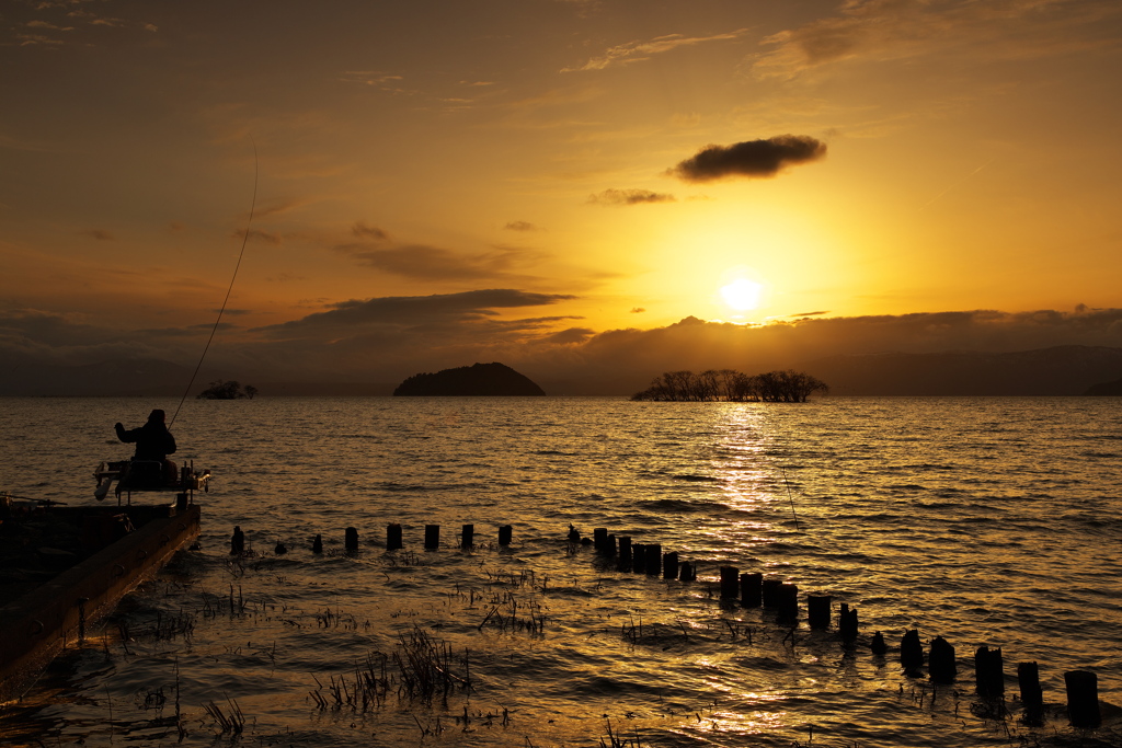 琵琶湖夕景