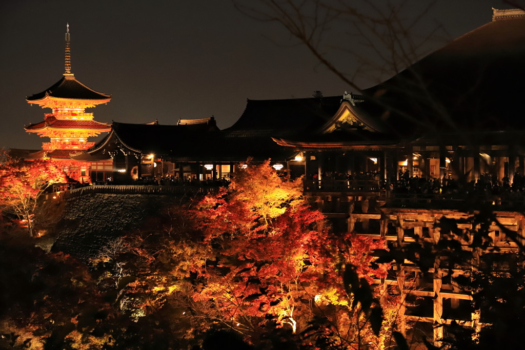 紅葉の清水寺