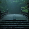 降りしきる雨の伊勢神宮　九