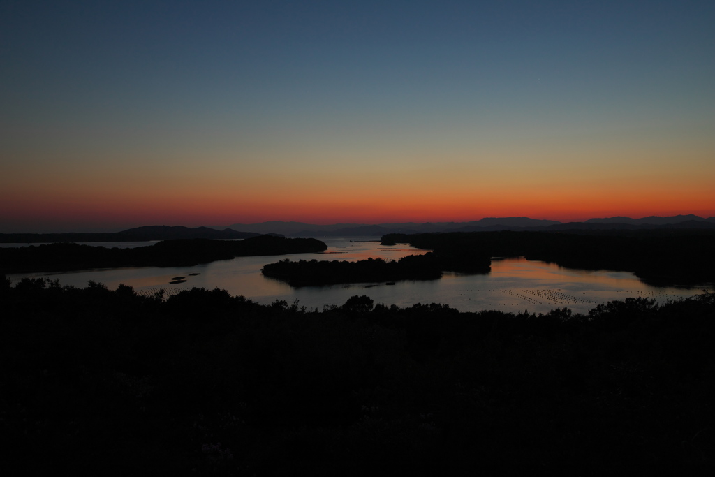 桐垣展望台の夕日