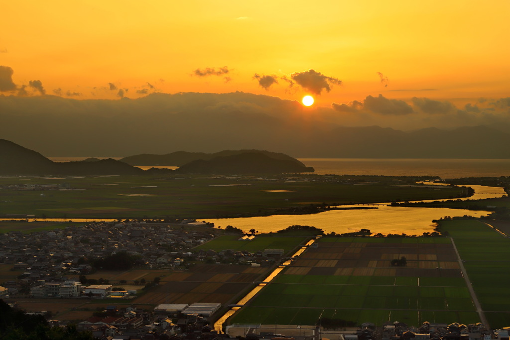 北向岩屋十一面観音～夕日