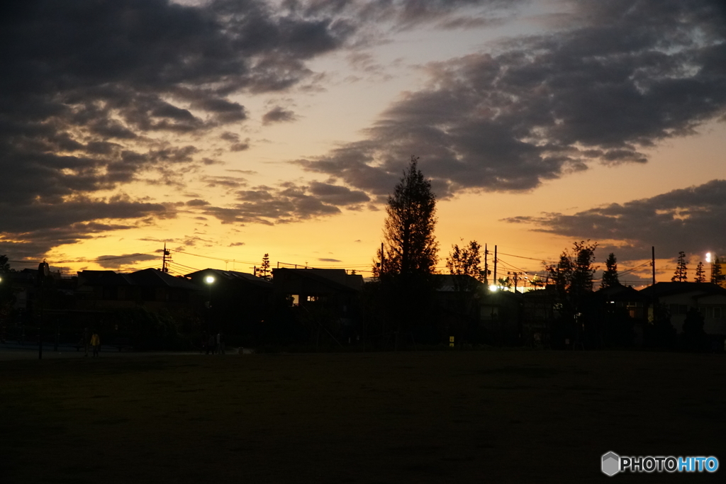 夕暮れ