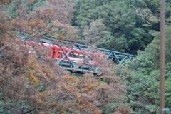 出山鉄橋を渡る登山電車