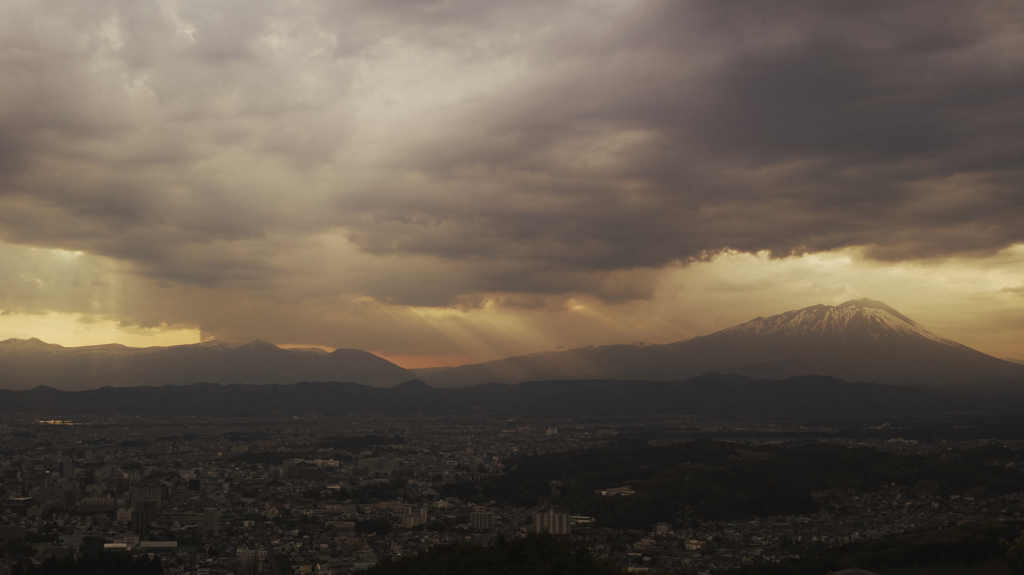 岩手山のある風景