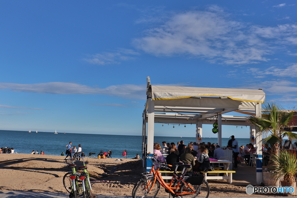 海とカフェと自転車