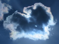 雲の後ろの太陽