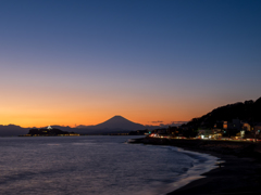 黄昏の稲村ケ崎
