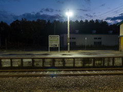 夕暮れの幌延駅